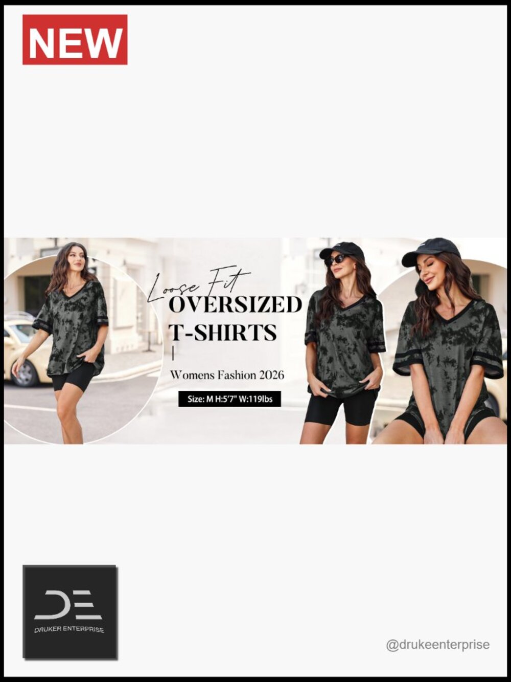 Loose Fit Short Sleeve V-Neck T-Shirt Color Block Summer Top S-4XL - Picture 6 of 7
